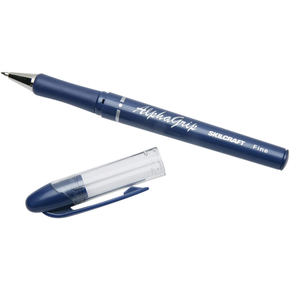 Ability One - Pens & Pencils; Type: Ball Point Pen ; Color: Blue ; Tip Type: Fine - Exact Tooling
