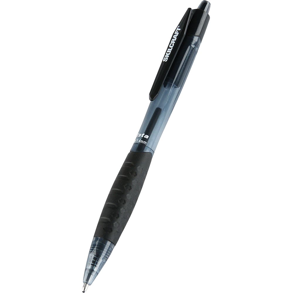 Ability One - Pens & Pencils; Type: Retractable Pen ; Color: Black ; Tip Type: 1.4MM - Exact Tooling