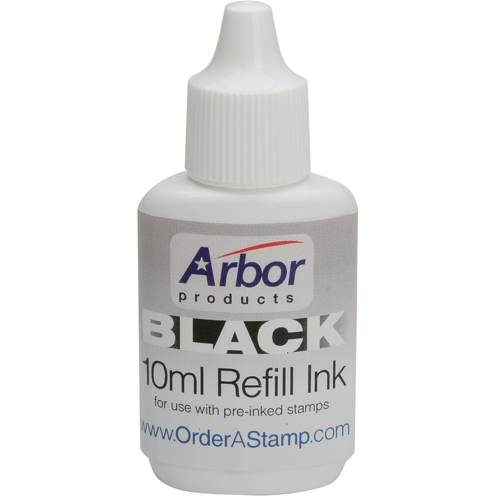 Ability One - Rubber Stamp Accessories; Type: Refill Ink ; Color: Black ; Container Size: 0.35 oz - Exact Tooling