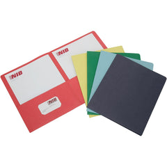 Ability One - Portfolios, Report Covers & Pocket Binders; Three Hole Report Cover Type: Pocket ; Width (Inch): 8-1/2 ; Length (Inch): 11 ; Color: Red; Green; Yellow; Dark Blue; Light blue - Exact Tooling