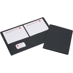 Ability One - Portfolios, Report Covers & Pocket Binders; Three Hole Report Cover Type: Pocket ; Width (Inch): 8-1/2 ; Length (Inch): 11 ; Color: Black - Exact Tooling