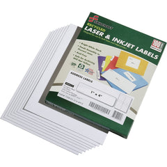 Ability One - Labels, Ribbons & Tapes; Type: Address Labels ; Color: White ; For Use With: Laser & Inkjet Printers ; Width (Inch): 1 ; Length (Inch): 4 ; Number of Labels: 2000 - Exact Tooling