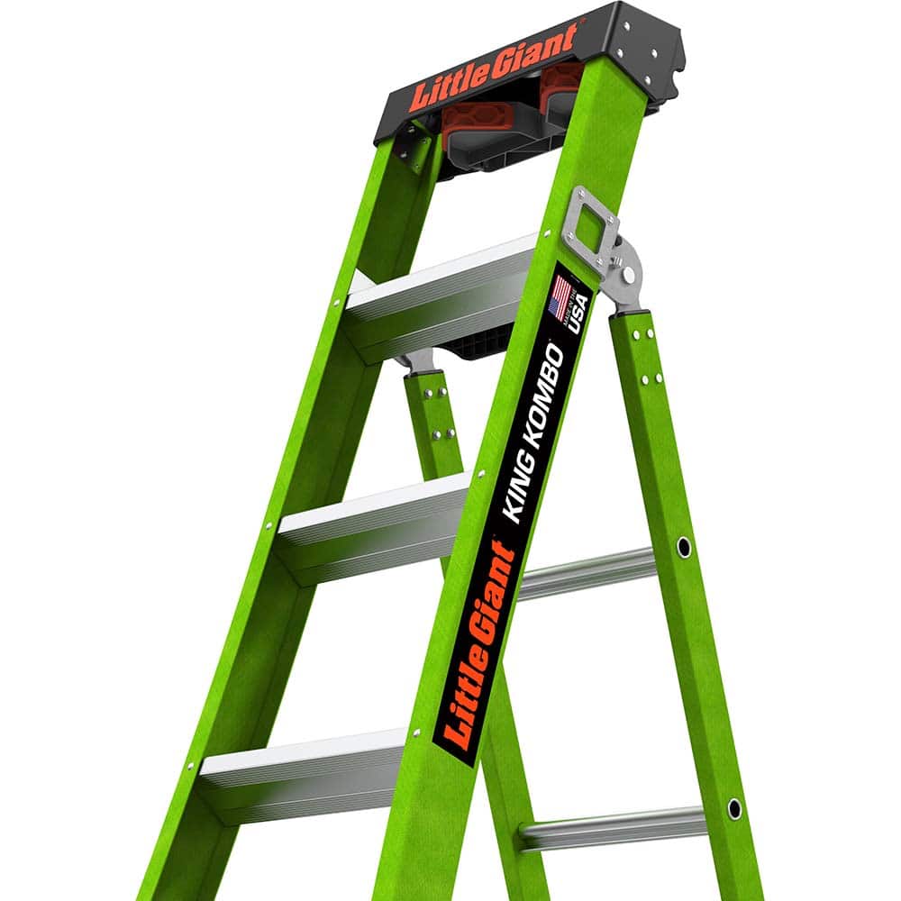 Little Giant Ladder - Step Ladders; Type: Multi-Use Ladder ; Height (Feet): 6 ; Industry Rating: 1AA ; Load Capacity (Lb.): 375.000 ; Material: Fiberglass ; Base Spread: 45 (Inch) - Exact Tooling