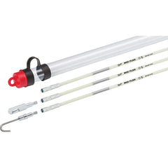 Milwaukee Tool - Line Fishing System Kits & Components; Component Type: Fish Rod Kit ; Includes: (3) Mid Flex Sticks , Bullet Nose Tip, Hook Tips, Storage Tube w/Accessory Storage in Tube Cap ; Overall Length (Feet): 15 ; Number of Pieces: 6 - Exact Tooling