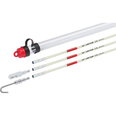 Milwaukee Tool - Line Fishing System Kits & Components; Component Type: Fish Rod Kit ; Includes: (3) Low Flex Sticks , Bullet Nose Tip, Hook Tips, Storage Tube W/Accessory Storage in Tube Cap ; Overall Length (Feet): 15 ; Number of Pieces: 6 - Exact Tooling