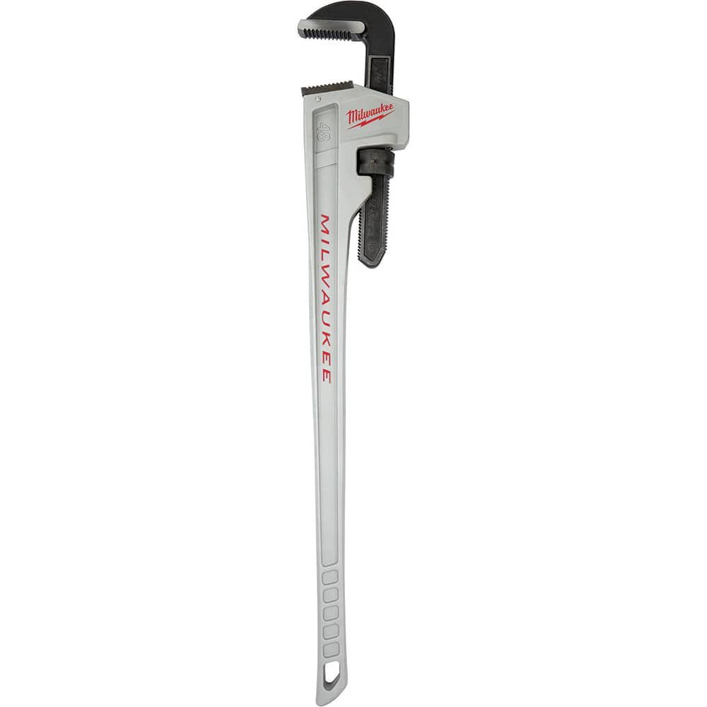 Milwaukee Tool - Pipe Wrenches; Type: Pipe Wrench ; Maximum Pipe Capacity (Inch): 6 ; Overall Length (Inch): 48 ; Material: Aluminum ; Additional Information: Ergonomic Handle Design That Helps Prevent Fatigue And Slip ; Finish/Coating: Black - Exact Tooling