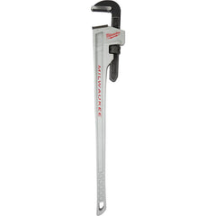 Milwaukee Tool - Pipe Wrenches; Type: Pipe Wrench ; Maximum Pipe Capacity (Inch): 6 ; Overall Length (Inch): 48 ; Material: Aluminum ; Additional Information: Ergonomic Handle Design That Helps Prevent Fatigue And Slip ; Finish/Coating: Black - Exact Tooling