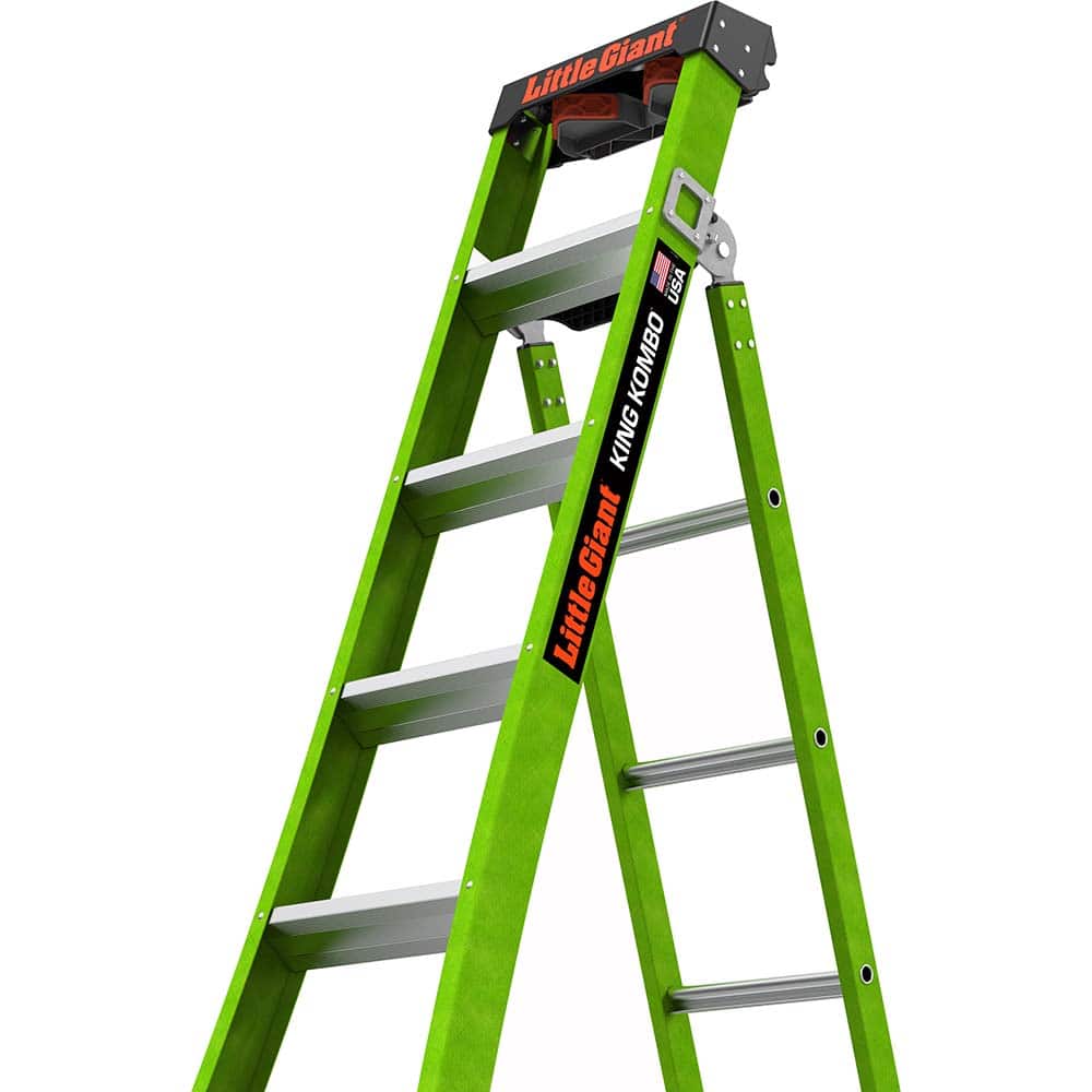 Little Giant Ladder - Step Ladders; Type: Multi-Use Ladder ; Height (Feet): 8 ; Industry Rating: 1AA ; Load Capacity (Lb.): 375.000 ; Material: Fiberglass ; Base Spread: 59 (Inch) - Exact Tooling