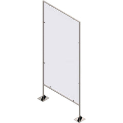 Rockford Systems - Office Cubicle Partitions; Type: Social Distancing Partition ; Width (Inch): 48 ; Height (Inch): 84 ; Color: Clear ; Mount Type: Base Mount ; Thickness (Inch): 1 - Exact Tooling