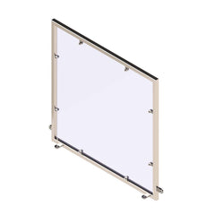 Rockford Systems - Office Cubicle Partitions; Type: Social Distancing Partition ; Width (Inch): 42 ; Height (Inch): 36 ; Color: Clear ; Mount Type: Mountable ; Thickness (Inch): 1 - Exact Tooling