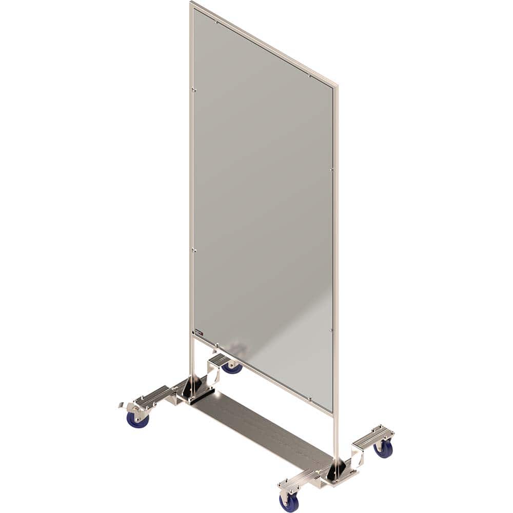 Rockford Systems - Office Cubicle Partitions; Type: Social Distancing Partition ; Width (Inch): 46 ; Height (Inch): 72 ; Color: Clear ; Mount Type: Self-Supporting ; Thickness (Inch): 1 - Exact Tooling