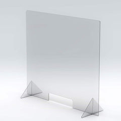 Rockford Systems - Office Cubicle Partitions; Type: Social Distancing Partition ; Width (Inch): 24 ; Height (Inch): 32 ; Color: Clear ; Mount Type: Self-Supporting ; Thickness (Inch): 1 - Exact Tooling