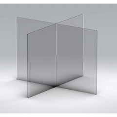 Rockford Systems - Office Cubicle Partitions; Type: Social Distancing Partition ; Width (Inch): 48 ; Height (Inch): 24 ; Color: Clear ; Mount Type: Self-Supporting ; Thickness (Inch): 1 - Exact Tooling