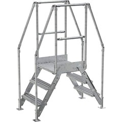 Vestil - Rolling & Wall Mounted Ladders & Platforms; Type: Crossover Bridge ; Style: Crossover ; Number of Steps / Rungs: 3 ; Height (Inch): 72-7/8 ; Load Capacity (Lb.): 500.000 ; Base Width (Inch): 29-1/4 - Exact Tooling