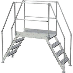 Vestil - Rolling & Wall Mounted Ladders & Platforms; Type: Crossover Bridge ; Style: Crossover ; Number of Steps / Rungs: 4 ; Height (Inch): 82-7/8 ; Load Capacity (Lb.): 500.000 ; Base Width (Inch): 29-1/4 - Exact Tooling