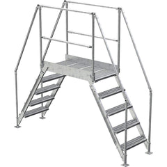 Vestil - Rolling & Wall Mounted Ladders & Platforms; Type: Crossover Bridge ; Style: Crossover ; Number of Steps / Rungs: 5 ; Height (Inch): 92-7/8 ; Load Capacity (Lb.): 500.000 ; Base Width (Inch): 29-1/4 - Exact Tooling