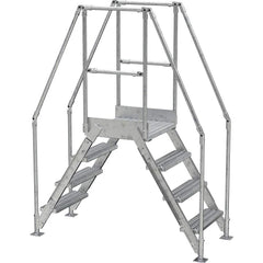 Vestil - Rolling & Wall Mounted Ladders & Platforms; Type: Crossover Bridge ; Style: Crossover ; Number of Steps / Rungs: 4 ; Height (Inch): 82-7/8 ; Load Capacity (Lb.): 500.000 ; Base Width (Inch): 29-1/4 - Exact Tooling