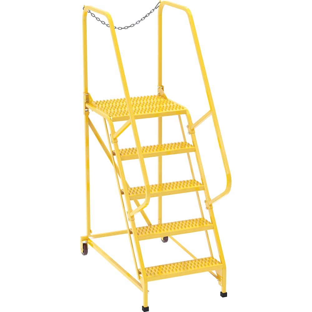 Vestil - Rolling & Wall Mounted Ladders & Platforms; Type: Maintenance Ladder ; Style: Portable Maintenance Ladder ; Number of Steps / Rungs: 5 ; Height (Inch): 80 ; Load Capacity (Lb.): 350.000 ; Base Width (Inch): 29-1/2 - Exact Tooling