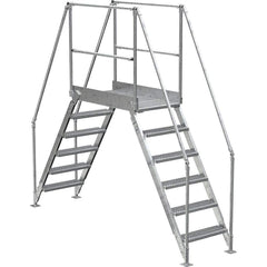 Vestil - Rolling & Wall Mounted Ladders & Platforms; Type: Crossover Bridge ; Style: Crossover ; Number of Steps / Rungs: 6 ; Height (Inch): 102-7/8 ; Load Capacity (Lb.): 500.000 ; Base Width (Inch): 29-1/4 - Exact Tooling