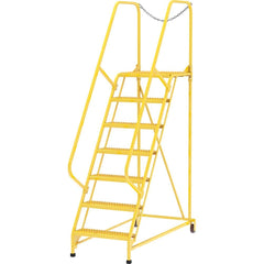 Vestil - Rolling & Wall Mounted Ladders & Platforms; Type: Maintenance Ladder ; Style: Portable Maintenance Ladder ; Number of Steps / Rungs: 7 ; Height (Inch): 100 ; Load Capacity (Lb.): 350.000 ; Base Width (Inch): 29-1/2 - Exact Tooling
