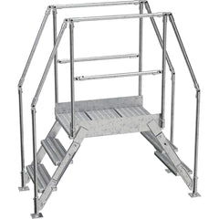 Vestil - Rolling & Wall Mounted Ladders & Platforms; Type: Crossover Bridge ; Style: Crossover ; Number of Steps / Rungs: 3 ; Height (Inch): 72-7/8 ; Load Capacity (Lb.): 500.000 ; Base Width (Inch): 29-1/4 - Exact Tooling