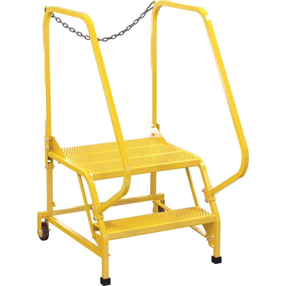 Vestil - Rolling & Wall Mounted Ladders & Platforms; Type: Maintenance Ladder ; Style: Portable Maintenance Ladder ; Number of Steps / Rungs: 2 ; Height (Inch): 50 ; Load Capacity (Lb.): 350.000 ; Base Width (Inch): 29-1/2 - Exact Tooling
