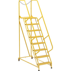 Vestil - Rolling & Wall Mounted Ladders & Platforms; Type: Maintenance Ladder ; Style: Portable Maintenance Ladder ; Number of Steps / Rungs: 8 ; Height (Inch): 110 ; Load Capacity (Lb.): 350.000 ; Base Width (Inch): 29-1/2 - Exact Tooling