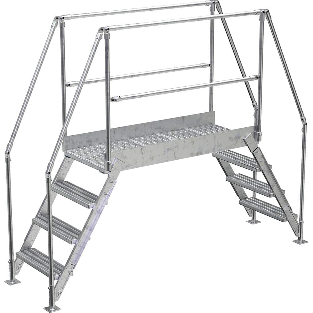 Vestil - Rolling & Wall Mounted Ladders & Platforms; Type: Maintenance Ladder ; Style: Portable Maintenance Ladder ; Number of Steps / Rungs: 4 ; Height (Inch): 83 ; Load Capacity (Lb.): 500.000 ; Base Width (Inch): 29-1/4 - Exact Tooling