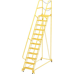 Vestil - Rolling & Wall Mounted Ladders & Platforms; Type: Maintenance Ladder ; Style: Portable Maintenance Ladder ; Number of Steps / Rungs: 12 ; Height (Inch): 156 ; Load Capacity (Lb.): 350.000 ; Base Width (Inch): 32 - Exact Tooling
