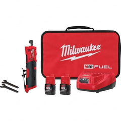 Milwaukee Tool - 1/4" Collet, 20,000 RPM, Straight, Electric Die Grinder - Exact Tooling