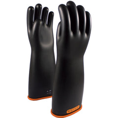 ‎155-4-18/11 - Novax - Natural Rubber Insulating Glove - Class 4 - 18″ - Black/Orange - Straight Cuff - Exact Tooling