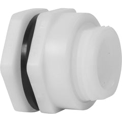Hayward - Plastic Pipe Fittings; Type: Bulkhead Fitting ; Fitting Size: 1-1/2 (Inch); End Connections: FNPT x FNPT ; Material: Polypropylene ; Schedule: 80 ; Maximum Pressure (psi): 150.00 - Exact Tooling