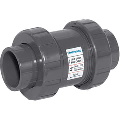 Hayward - Check Valves; Design: In-line; True Union Ball Check ; Tube Outside Diameter (mm): 101.600 ; Pipe Size (Inch): 4 ; Tube Outside Diameter (Inch): 4 ; End Connections: Flanged ; Material: PVC - Exact Tooling