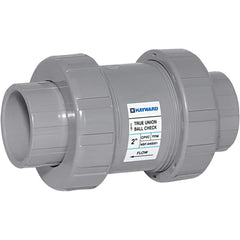 Hayward - Check Valves; Design: In-line; True Union Ball Check ; Tube Outside Diameter (mm): 101.600 ; Pipe Size (Inch): 4 ; Tube Outside Diameter (Inch): 4 ; End Connections: Flanged ; Material: CPVC - Exact Tooling