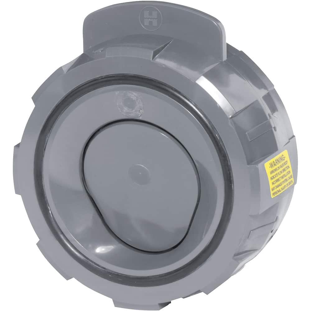 Hayward - Check Valves; Design: In-line; Wafer Check Valve ; Tube Outside Diameter (mm): 63.500 ; Pipe Size (Inch): 2-1/2 ; Tube Outside Diameter (Inch): 2-1/2 ; End Connections: Flanged ; Material: CPVC - Exact Tooling