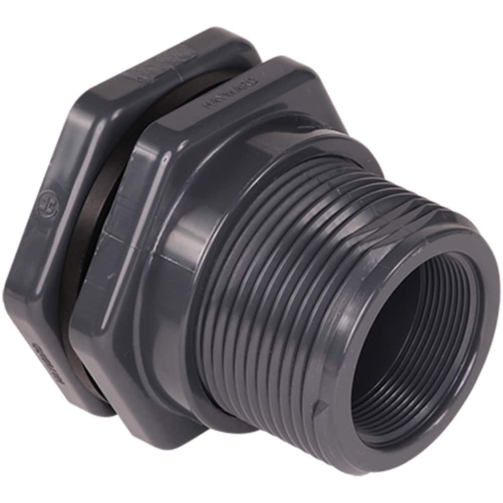 Hayward - Plastic Pipe Fittings; Type: Bulkhead Fitting ; Fitting Size: 1-1/4 (Inch); End Connections: Socket x Socket ; Material: PVC ; Schedule: 80 ; Maximum Pressure (psi): 150.00 - Exact Tooling