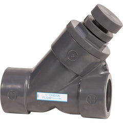 Hayward - Check Valves; Design: In-line; Spring Check ; Tube Outside Diameter (mm): 25.400 ; Pipe Size (Inch): 1 ; Tube Outside Diameter (Inch): 1 ; End Connections: Threaded ; Material: PVC - Exact Tooling