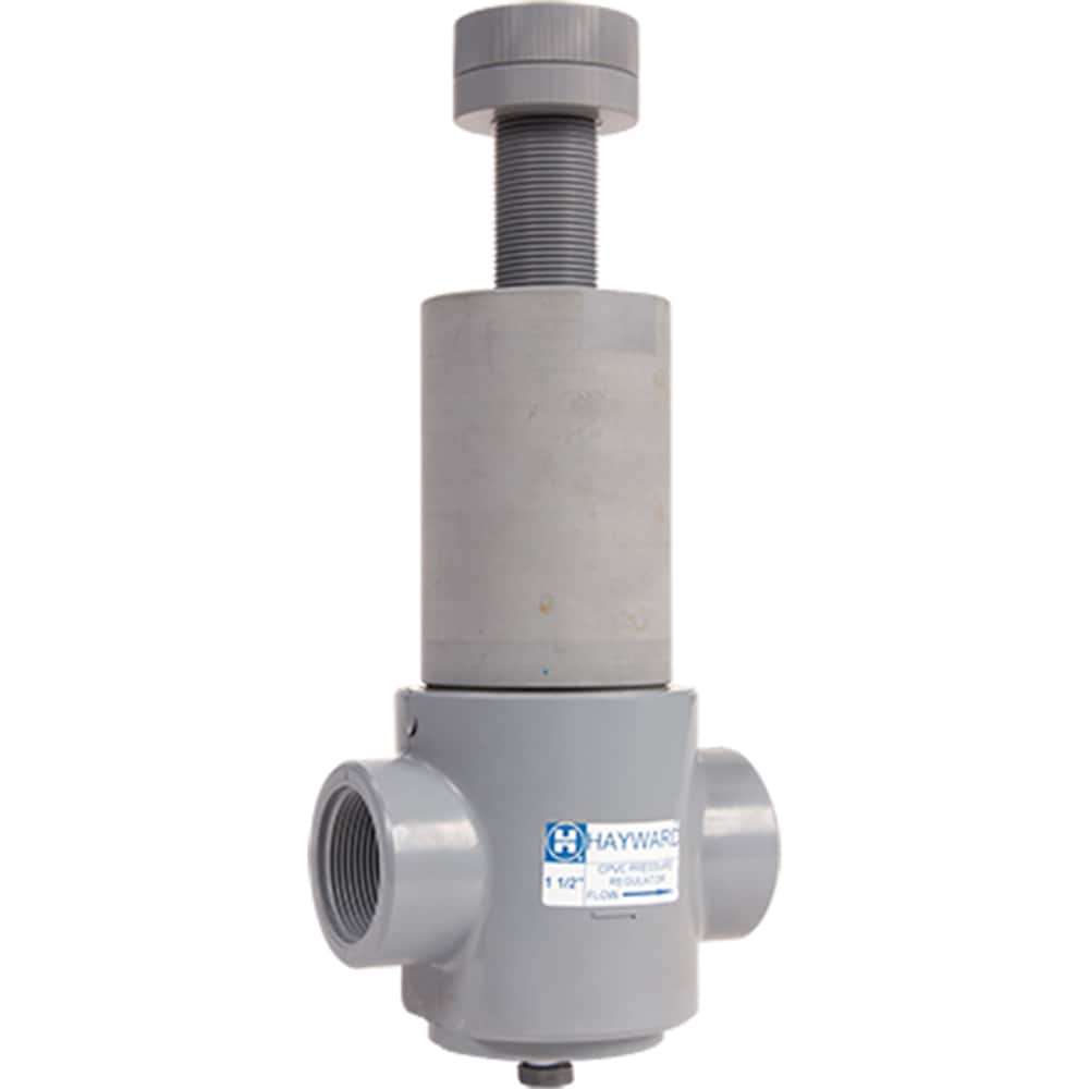 Hayward - Pressure Regulating Valves; Pipe Size: 1-1/2 (Inch); End Connections: Threaded ; Material: CPVC ; Seal Material: FPM ; Minimum Working Pressure (psi): 5.0 ; Maximum Working Pressure (psi): 75.000 - Exact Tooling