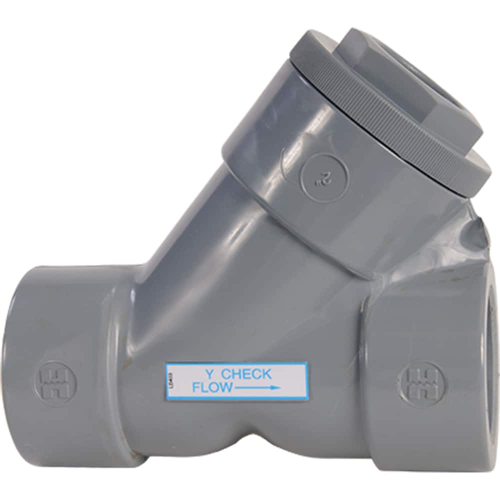 Hayward - Check Valves; Design: Y-Pattern ; Tube Outside Diameter (mm): 25.400 ; Pipe Size (Inch): 1 ; Tube Outside Diameter (Inch): 1 ; End Connections: Threaded ; Material: CPVC - Exact Tooling
