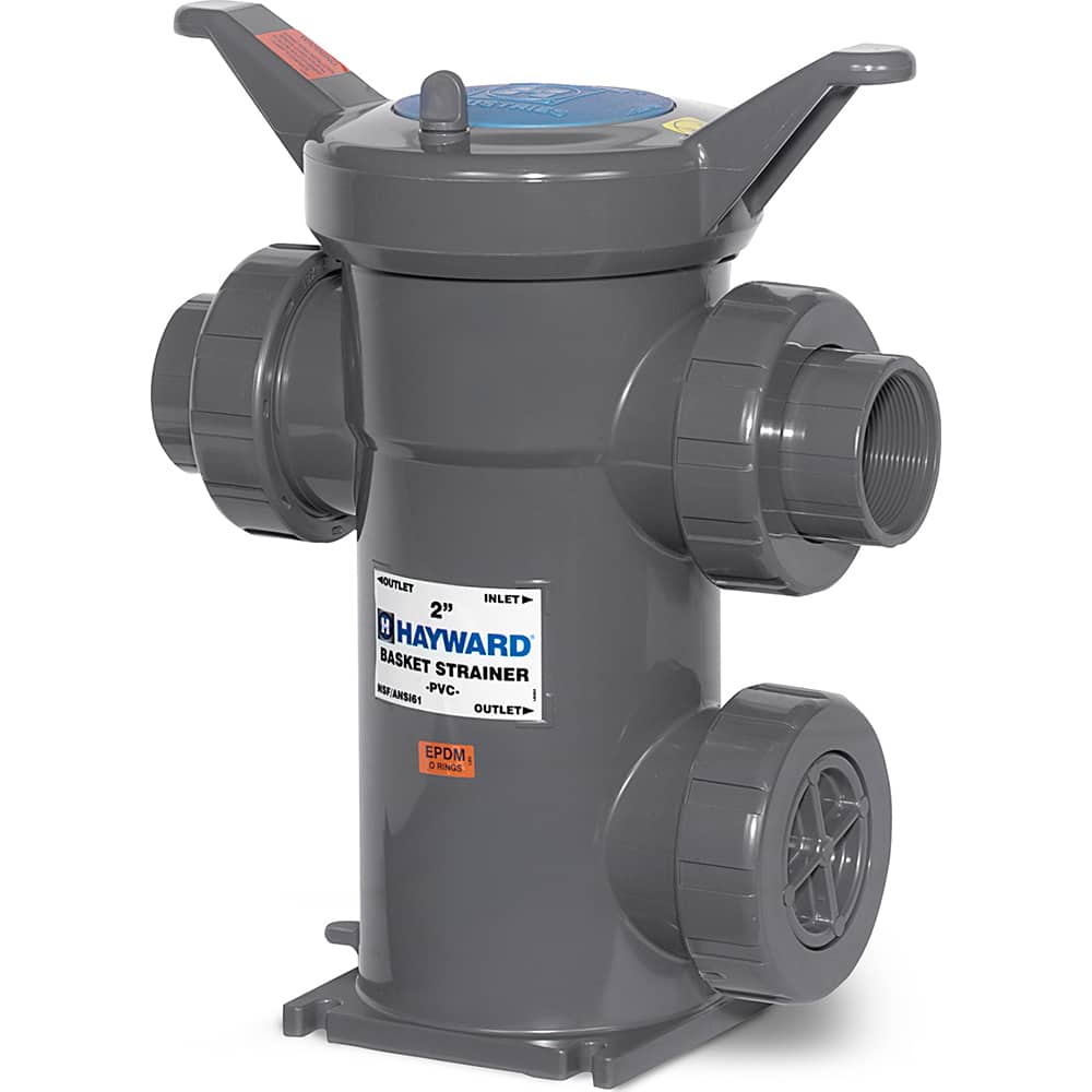Hayward - Strainers, Skimmers & Foot Valves; Hose Size: 1-1/4 (Inch); Material: PVC ; Type: Simplex Basket Strainer - Exact Tooling