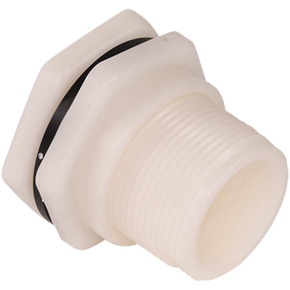 Hayward - Plastic Pipe Fittings; Type: Bulkhead Fitting ; Fitting Size: 1-1/4 (Inch); End Connections: FNPT x FNPT ; Material: Polypropylene ; Schedule: 80 ; Maximum Pressure (psi): 150.00 - Exact Tooling