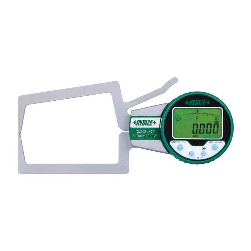 Insize USA LLC - Electronic Caliper Gages; Type: External ; Minimum Measurement (Inch): 0 ; Minimum Measurement (mm): 0.00 ; Minimum Measurement (Decimal Inch): 0 ; Maximum Measurement (Inch): 0.8000 ; Maximum Measurement (Decimal Inch): 0.8000 - Exact Tooling