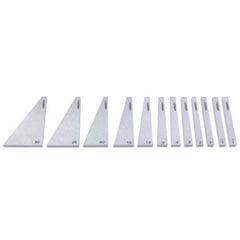 Insize USA LLC - Angle Block Sets; Minimum Angle Included: 0.25 ; Maximum Angle Included: 30.00 ; Angles Included: 0.25; 0.50; 1.00; 10.00; 15.00; 2.00; 20.00; 25.00; 3.00; 30.00; 4.00; 5.00 ; Overall Length (Inch): 2.992 ; Thickness (Decimal Inch): 0.25 - Exact Tooling