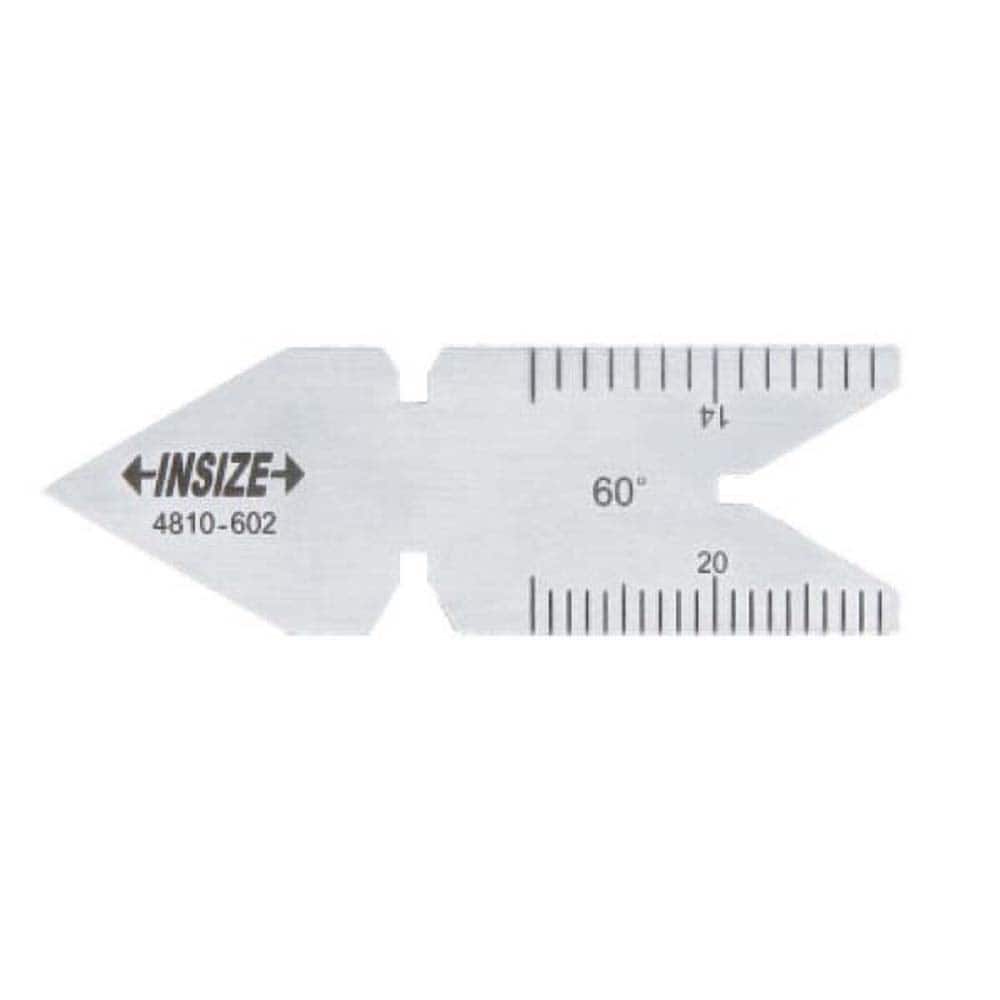 Insize USA LLC - Center Gages; Type: Center Gage ; Angle: 60.00 ; Graduation (Inch): 1/14; 1/20; 1/24; 1/32 ; Material: Stainless Steel - Exact Tooling