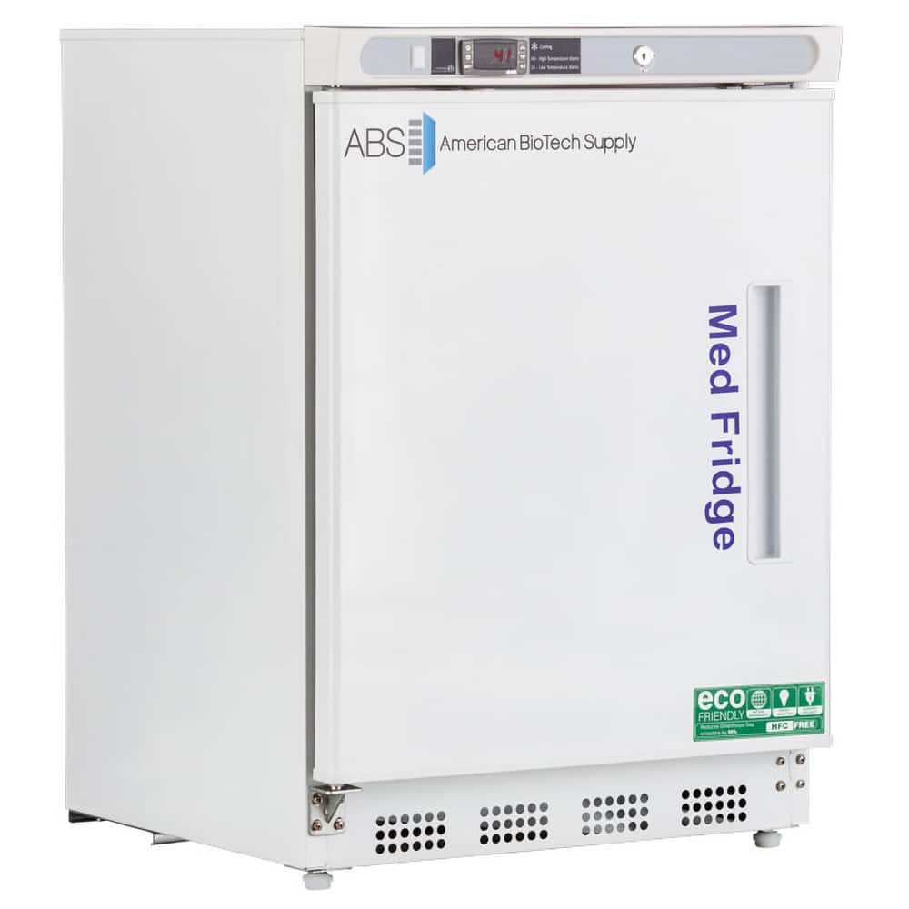 American BioTech Supply - Laboratory Refrigerators and Freezers; Type: Pharmacy/Vaccine Undercounter Built-In Refrigerator ; Volume Capacity: 4.6 Cu. Ft. ; Minimum Temperature (C): 2.00 ; Maximum Temperature (C): 8.00 ; Width (Inch): 23-3/4 ; Depth (Inch - Exact Tooling