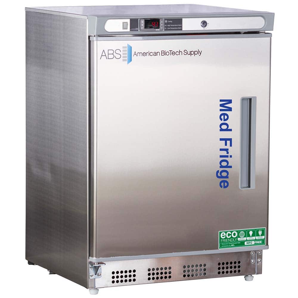 American BioTech Supply - Laboratory Refrigerators and Freezers; Type: Pharmacy/Vaccine Undercounter Built-In Refrigerator ; Volume Capacity: 4.6 Cu. Ft. ; Minimum Temperature (C): 2.00 ; Maximum Temperature (C): 8.00 ; Width (Inch): 23-3/4 ; Depth (Inch - Exact Tooling