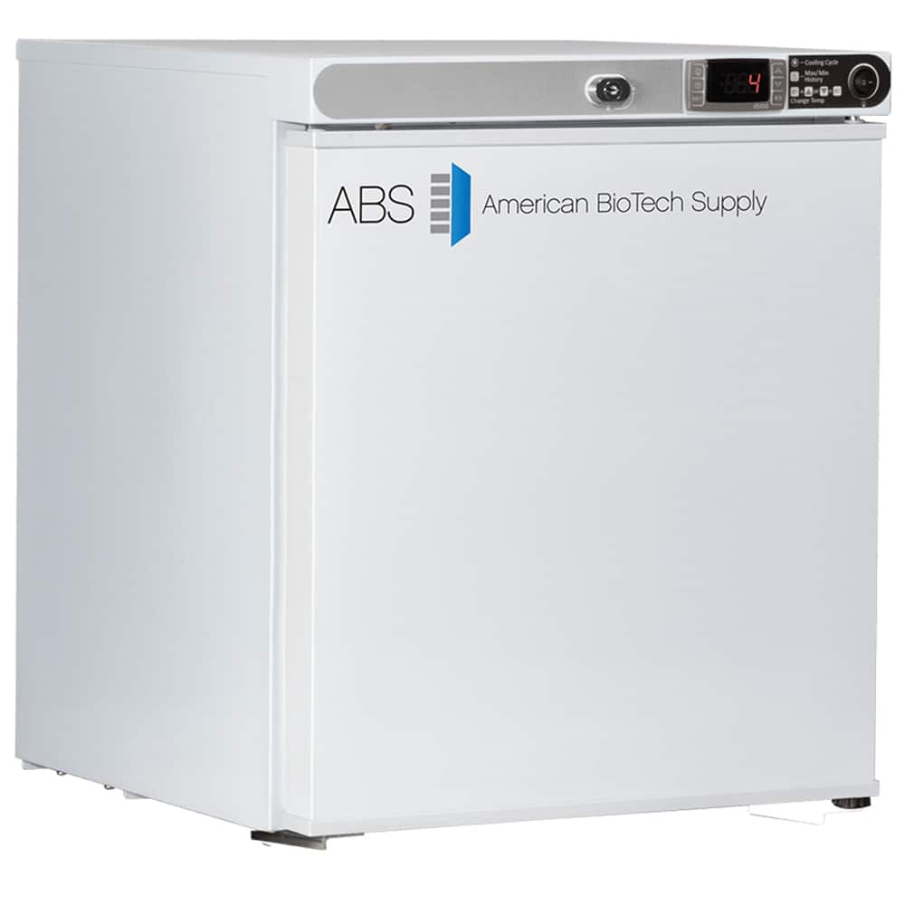 American BioTech Supply - Laboratory Refrigerators and Freezers; Type: Countertop Freestanding Refrigerator ; Volume Capacity: 1 Cu. Ft. ; Minimum Temperature (C): 1.00 ; Maximum Temperature (C): 10.00 ; Width (Inch): 17-1/4 ; Depth (Inch): 19-1/4 - Exact Tooling