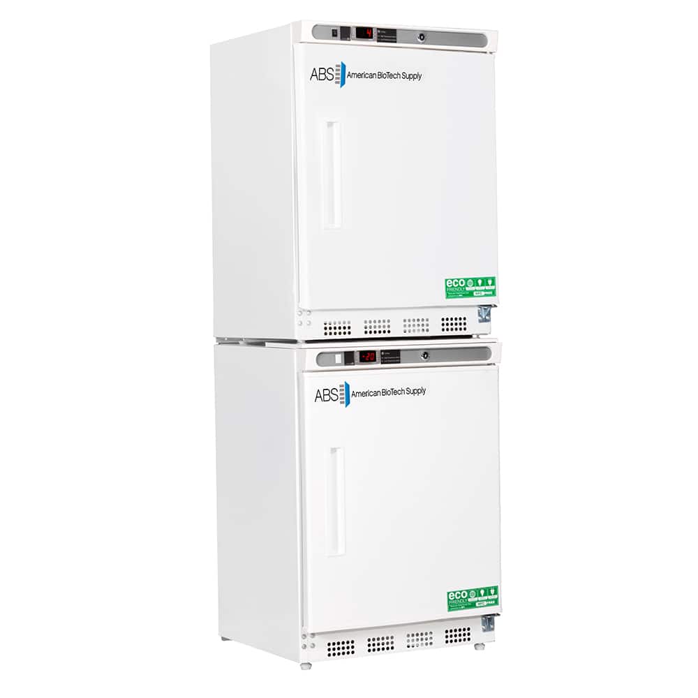 American BioTech Supply - Laboratory Refrigerators and Freezers; Type: Refrigerator & Freezer Combination ; Volume Capacity: 9 Cu. Ft. ; Minimum Temperature (C): -15.00 ; Maximum Temperature (C): 10.00 ; Width (Inch): 23-3/4 ; Depth (Inch): 24-1/2 - Exact Tooling