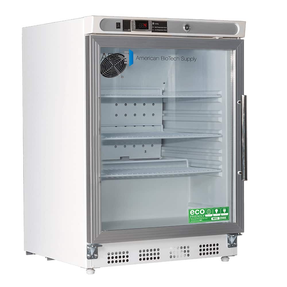 American BioTech Supply - Laboratory Refrigerators and Freezers; Type: Undercounter Built-In Refrigerator ; Volume Capacity: 4.6 Cu. Ft. ; Minimum Temperature (C): 1.00 ; Maximum Temperature (C): 10.00 ; Width (Inch): 23-3/4 ; Depth (Inch): 25-1/2 - Exact Tooling