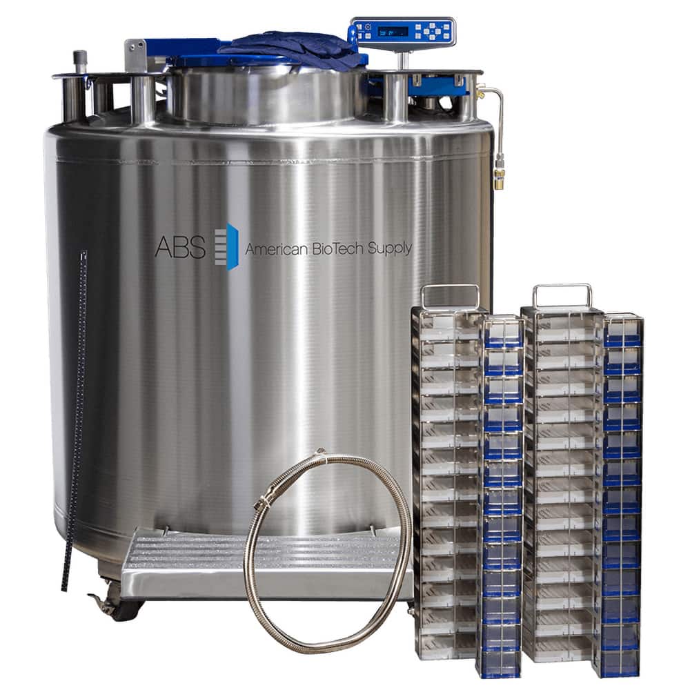American BioTech Supply - Drums & Tanks; Product Type: Auto Fill Cryogenic Tank ; Volume Capacity Range: 85 Gal. and Larger ; Material Family: Steel ; Height (Inch): 53 ; Diameter/Width (Inch): 45 ; Shape: Round - Exact Tooling